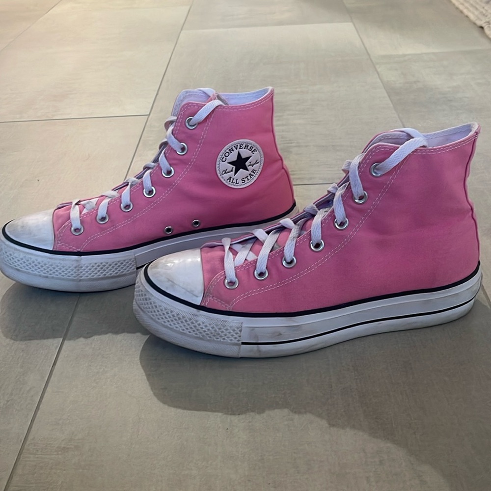 pink platform converse size 10